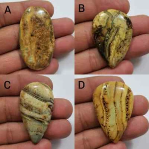 Stunning Yellow Septarian Mix Shape Cabochon Loose Gemstone For Jewelry Making - Picture 1 of 13