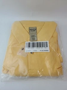 Scandia Woods  Men's Short   Sleeve Yellow  Tshirt  Button Up  Size 3XL. - Picture 1 of 9