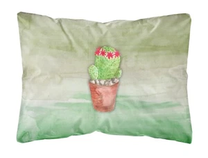 Carolines Treasures Cactus Green Watercolor Canvas Fabric Decorative Pillow - Picture 1 of 1