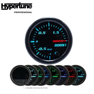 -1 to 2 Bar 2" 52mm Car Turbo Boost Gauge 7 Color Pointer LED Pressure Meter 12V - Bild 1 von 6