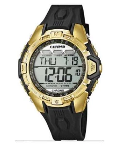 Reloj digital Caballero Calypso K5615/7 todo resina-Caja dorada y correa caucho  - Imagen 1 de 2