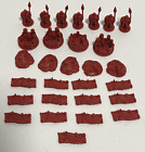 A Game Of Thrones Catan Board Game Lot Of 29 Red Maroon Game Pieces - For Parts