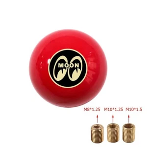 MOON EYES JDM Round Ball Manual Car Gear Shift Knob Stick Shifter Lever (Red) - Picture 1 of 2
