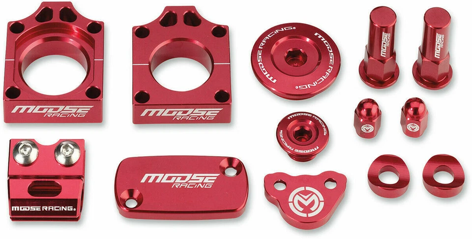 Moose Racing Bling Pack Billet Aluminum Red For Honda CRF 450 R 09-15 1231-0900 - Image 1 of 1