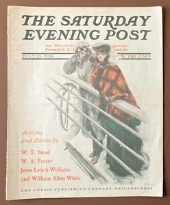 Harrison Fisher Saturday Evening Post COVER ONLY July 23, 1904 - Picture 1 of 1