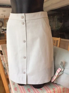 Richard Nicoll Lederrock mit Knopfleiste Größe 6 neu mit Etikett - Bild 1 von 12