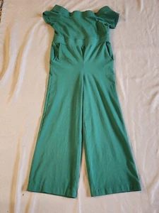 NY&Co Off The Shoulder Jumper, Long Pants,  Pockets, Stretch, Emerald Green - Picture 1 of 9