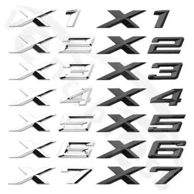 Car Letters Trunk Badge Sticker For BMW X1 E84 X2 F48 X3 E83 G01 F25 F26 G02 X5 Foto 1 de 4