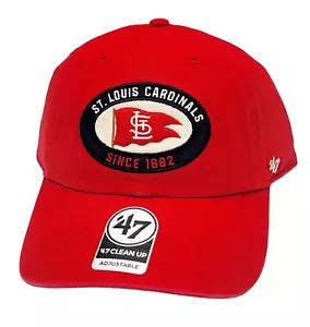 St. Louis Cardinals '47 Brand Burgee Clean Up Relaxed-Fit Strapback Hat Cap NEW - Picture 1 of 7