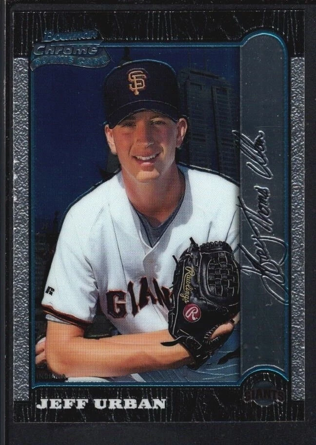 JEFF URBAN 1999 BOWMAN CHROME #82 INTERNATIONAL GIANTS SP RARE - Image 1 of 1