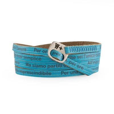 We Positive Bracciale In Pelle Canzone Sincerità di Arisa MY465 - Immagine 1 di 4
