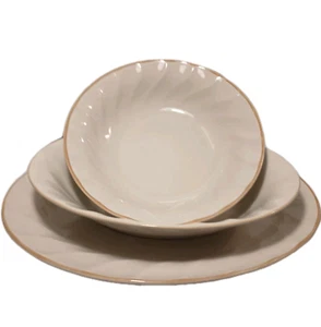 Sculptura Hearthside Vintage Gres Piatto Ovale Rotondo Servizio Ciotole Giappone - Foto 1 di 23