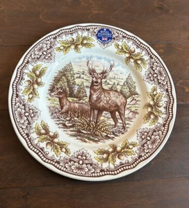 X4 Royal Stafford Stag Deer Plates New Fall Thanksgiving 11” Woodland - Picture 1 of 1
