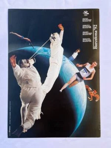 1-22 POSTER BARCELONA 1992 OLYMPIC X NASA ORIGINAL 44x31cm 17x12 inch RARE NOC - Imagen 1 de 23