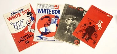 Lot of 4 Vintage Chicago White Sox Score Books - 1957, 1961, 1966 and 1968 - Image 1 of 4
