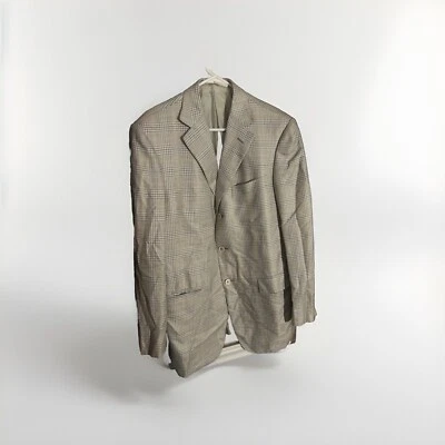 Blazer Pal Zileri Sartorial Pata de Gallo Seda Mezcla Cachemira Blanco PVP 1.670 $ Foto 1 de 4