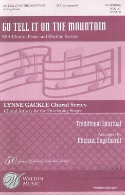 Go Tell It On The Mountain Sheet Music SSA Chorus Piano Bass Drums Engelhardt - Image 1 of 4