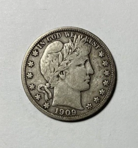 1909 Barber Half Dollar Nice Original FINE+ - Picture 1 of 2