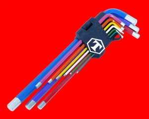 Innensechskant Winkel Schlüssel Set Farbig 1.5 - 10 mm Für Inbus Schraube TPD966 - Bild 1 von 1
