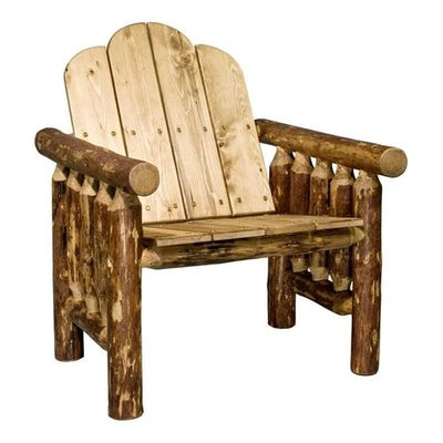 Montana Woodworks Glacier Country 17.5" Transitional Wood Deck Chair in Brown - Image 1 of 4
