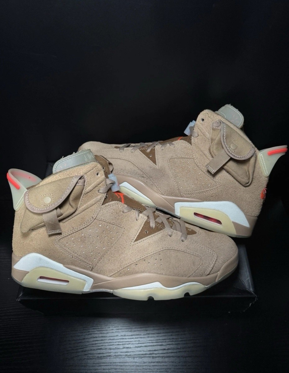 Jordan 6 Retro x Travis Scott Mid British Khaki for Sale Jordan 6 Retro x Travis Scott Mid British Khaki for Sale