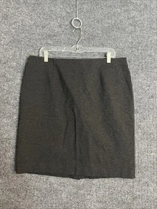 J Jill Womens Ponte Pencil Skirt Size Large Charcoal Gray Pull On Office Career - Picture 1 of 6