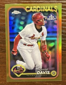 2024 Topps Pro Debut - Chase Davis Gold Refractor 21/50 PDC-149 - Picture 1 of 2