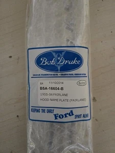 1955 1956 Ford Fairlane Hood Name Plate , New - Foto 1 di 6