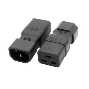 IEC320 Male C19 to Female C14 Power Adapter Mains Extension ConnectoJOM PwG~gw - Picture 1 of 6