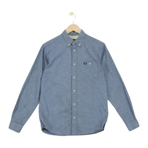 Fred Perry Oxford Shirt Mens Size S Blue Button-Down Cotton - Picture 1 of 15