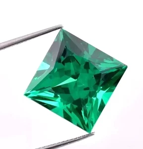 Green Color Diamond 3 Ct + Lab Grown Princess Cut VVS1 D Grade Certified Stone - Picture 1 of 5