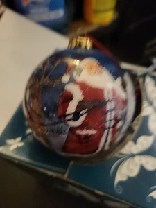 INSIDE ART BY FIJI Alpine Santa & Rentier Weihnachtsglas Ornament in Box signiert - Bild 1 von 11