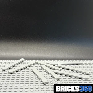 Lego New x8 Light Bluish Gray Tiles 1 x 8 Flat Smooth Pieces - Picture 1 of 5