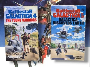 Vintage 1980 Battlestar Galactica #4 & #5 Sci-Fi Paperback Novel Books - Picture 1 of 7