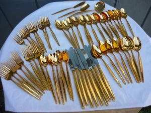 Vintage Symphonette Gold Plated Flatware 57 Pcs. - Picture 1 of 2