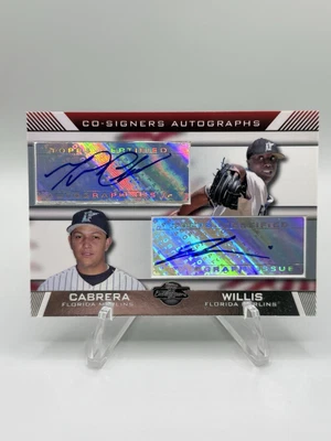 2007 Topps Co-Signers MIGUEL CABRERA & DONTRELLE WILLIS Dual Autograph Auto - Image 1 of 2