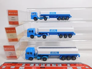 CV473-0, 5 #3x wiking H0 1:87 801 Tanker Car Lorry Sz Man Aral Mint+Box - Picture 1 of 3