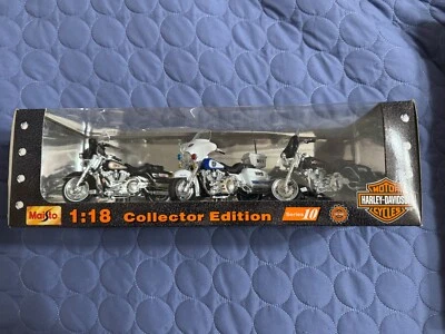 Harley-Davidson Maisto 1999 edición coleccionista paquete de 3 serie 10 escala 1:18 Foto 1 de 2