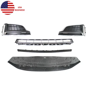 for 2018- 19 S5 A5 S-line front bumper lower side grille splash shield 5c set - Picture 1 of 13