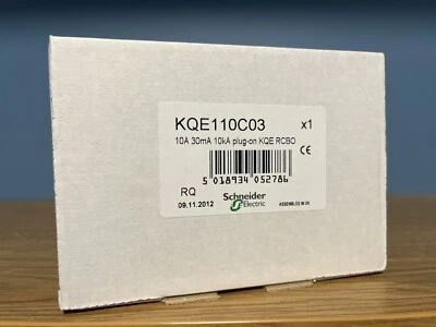 SCHNEIDER ELECTRIC/SQUARE D 10amp Rcbo KQE110C03 Loadcentre Curve C 30mA 10kA - Image 1 of 4