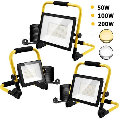 Proiettore LED faretto esterno 50/100/200W faro faretto da costruzione/con treppiede IP66 - Immagine 1 di 4