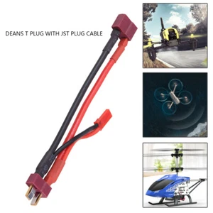 Deans T Plug with JST Plug Power Cable 18AWG Wire for Remote Control Airplane❤BD - Picture 1 of 12