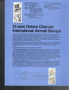 Página de recuerdos de USPS Scott C093-94, internacional 21 centavos x 2 octavas canuta - Imagen 1 de 1