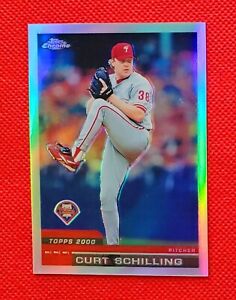 Curt Schilling 2000 Topps Chrome Refractor #120 Phillies Centered, Nice