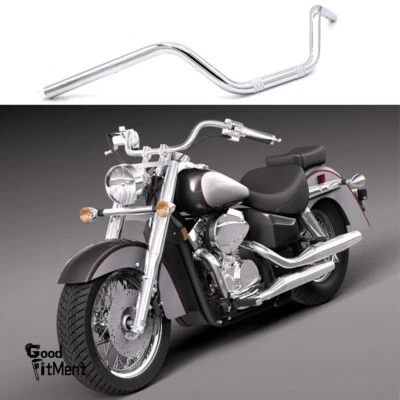 For Honda Shadow Aero 750 1100 Motorcycle 1" 25mm Handlebar Tracker Drag Bars A+ - Image 1 of 4