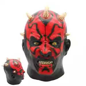 STAR Wars Darth Maul Mask Halloween Devil Cosplay Fancy Dress Figure Toy Costume - Picture 1 of 1