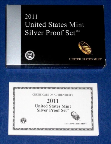 2011 SILVER Proof Set Replacement Box and COA ONLY Cover