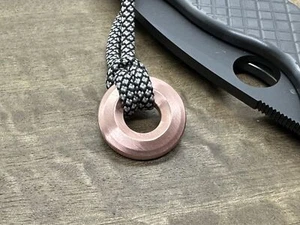 Brushed Copper lanyard bead Paracord bead Dog tag - Picture 1 of 5