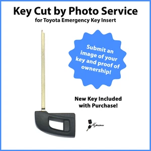 -Key Cut by Photo- Servicio para Nuevo Toyota Smartkey Seguridad Inserto de Llave de Emergencia - Imagen 1 de 7