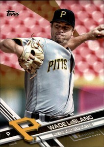 2017 Topps Gold Baseball Card #254 Wade LeBlanc /2017